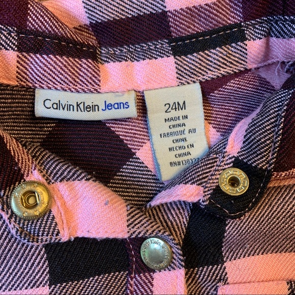 Calvin Klein Jeans 24 Mo. Girl’s Dress Shirt - Picture 3 of 5